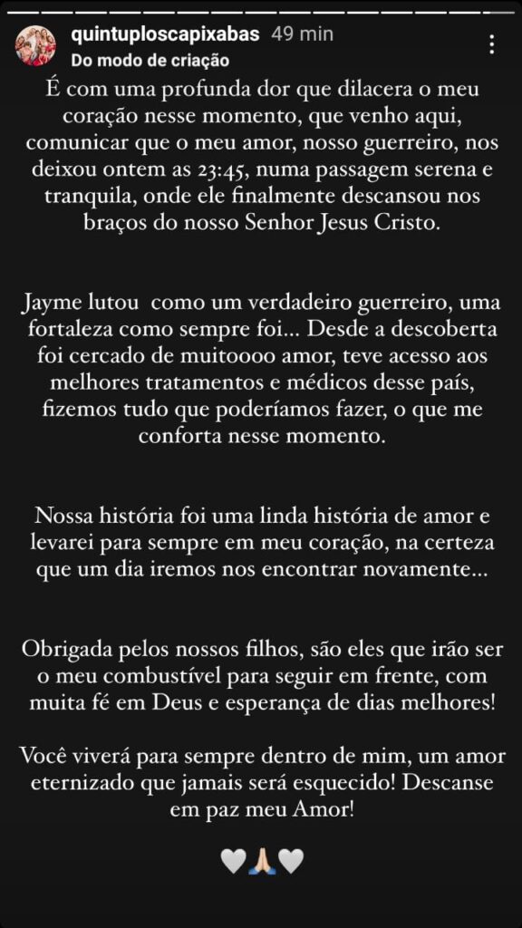 Com diagnóstico de linfoma, pai de quíntuplos capixabas morre em São Paulo