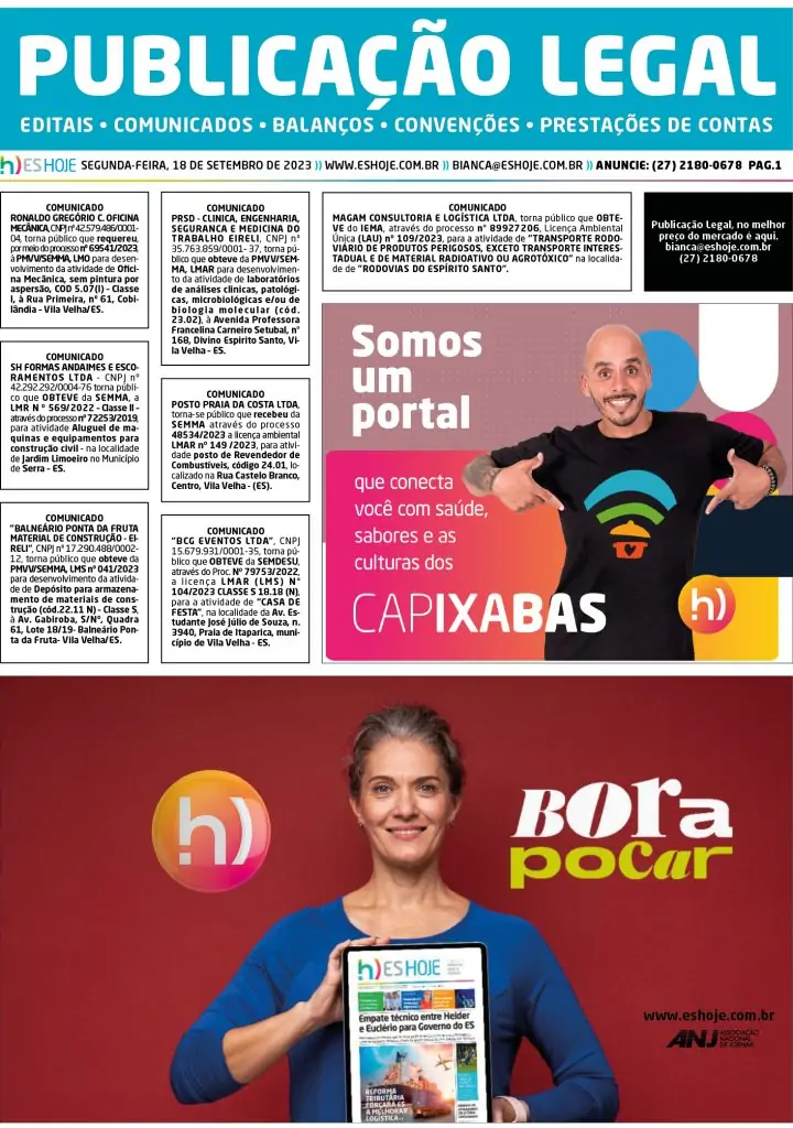 Publicação Legal 18/09/2023
