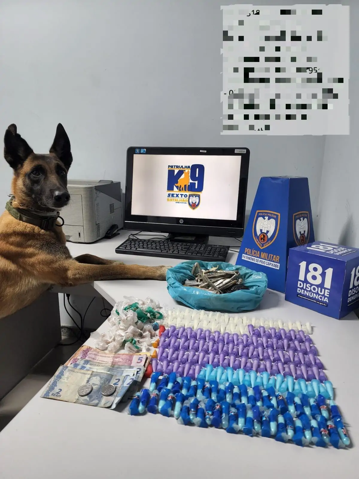 Armas, dinheiro e grande quantidade de drogas foram apreendidas na Serra