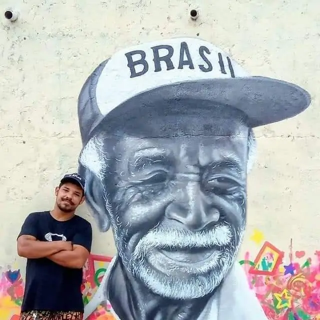 Pintura na Barra do Jucu é apagada durante obra da prefeitura de Vila Velha