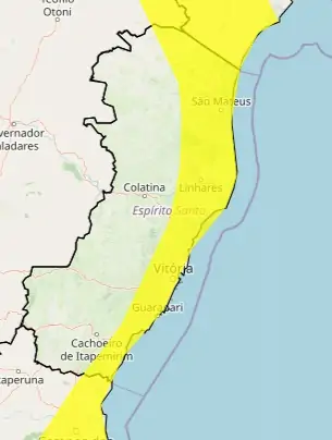 Chuvas intensas e tempestade: Espírito Santo recebe dois alertas do Inmet