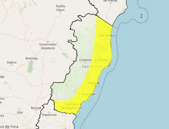 Inmet: Espírito Santo recebe dois alertas para chuvas intensas nesta segunda (8)