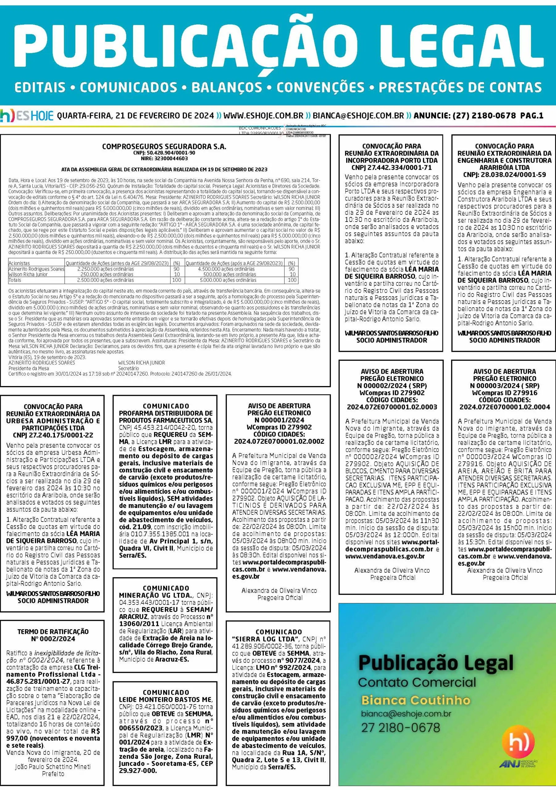 Publicação Legal 21/02/2024