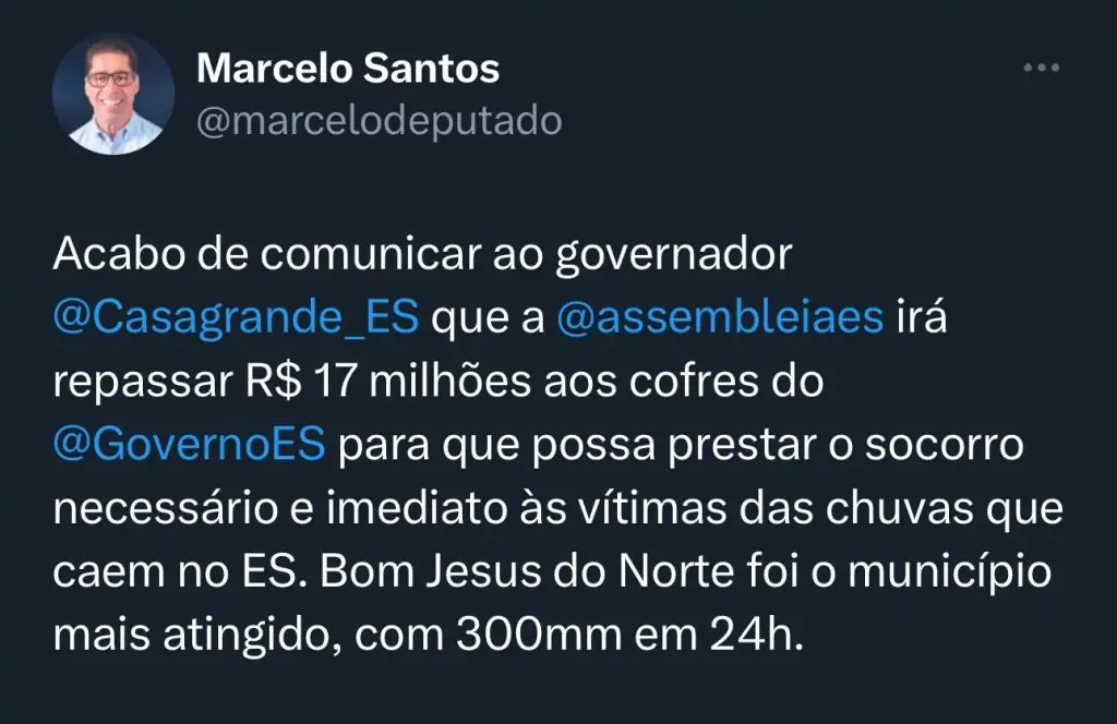 Chuva causa destruição no Sul do Espírito Santo