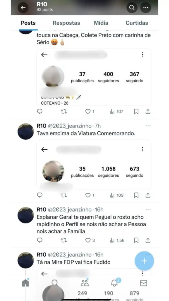 Marujo: com menção ao PCV, jovem usava redes sociais para ameaçar policiais Marujo: com menção ao PCV, jovem usava redes sociais para ameaçar policiais