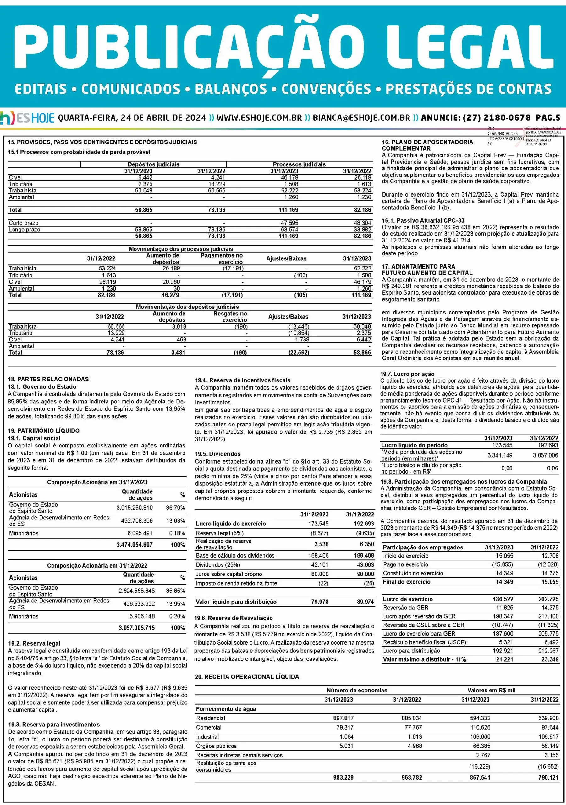 Publicação Legal 24/04/2024