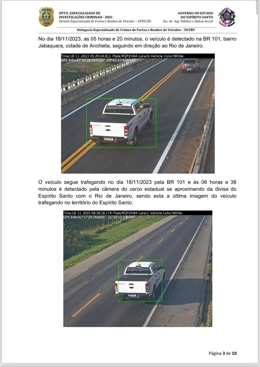 Dupla de estelionatários de Guarapari alugavam carros e forjavam roubo para tráfico de peças