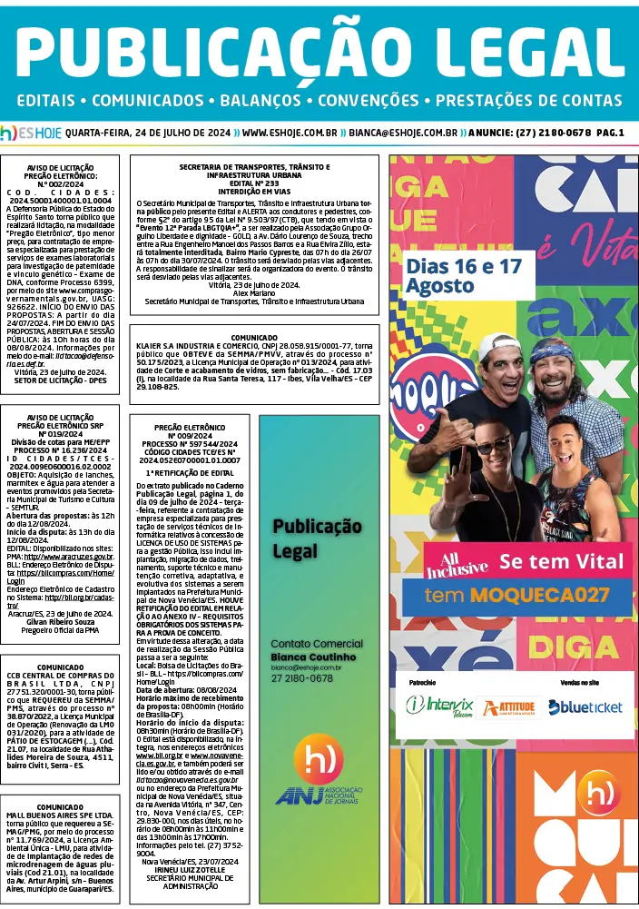 Publicação Legal 24/07/2024