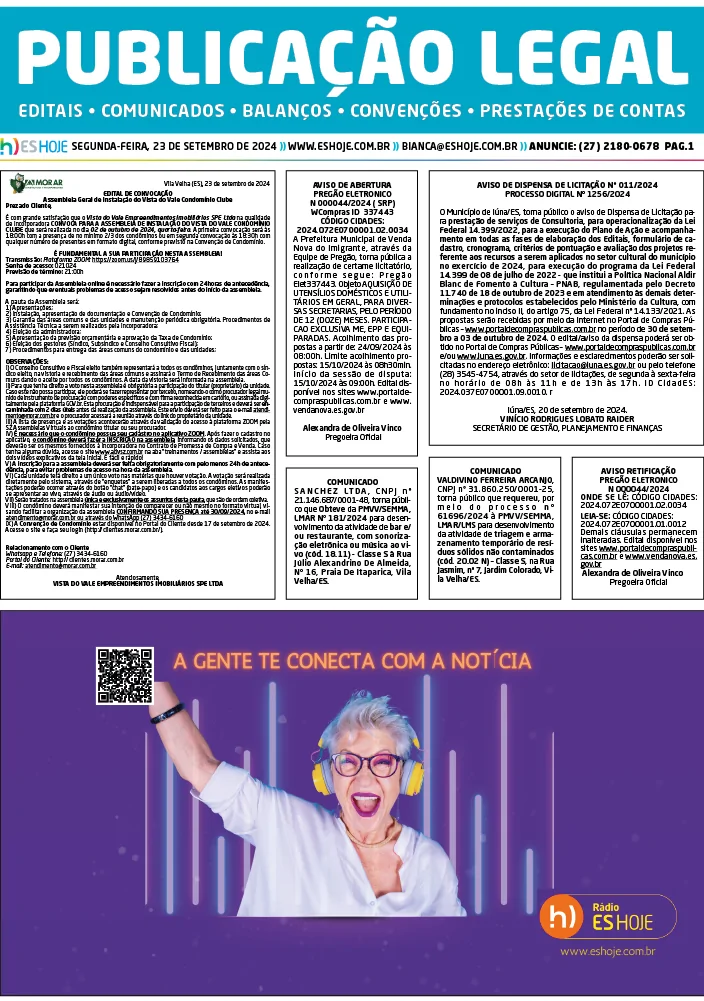 Publicação Legal 23/09/2024