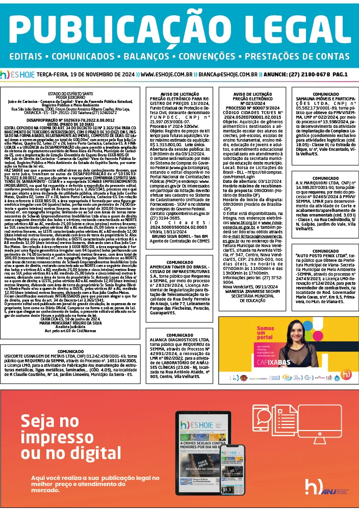Publicação Legal 19/11/2024