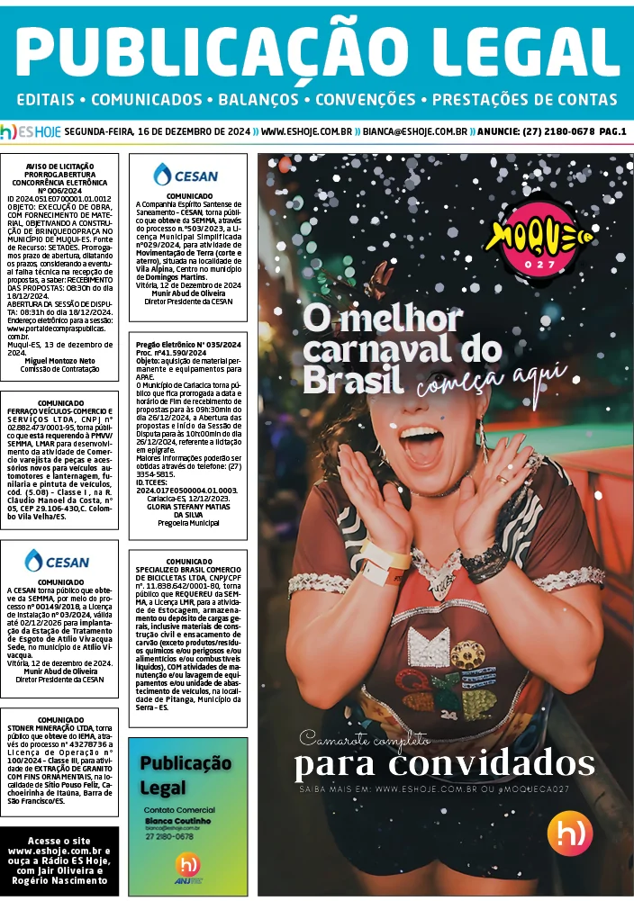 Publicação Legal 16/12/2024
