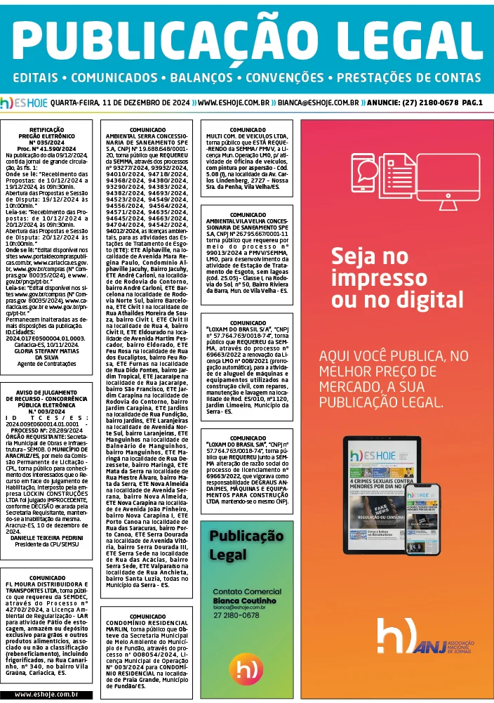 Publicação Legal 11/12/2024