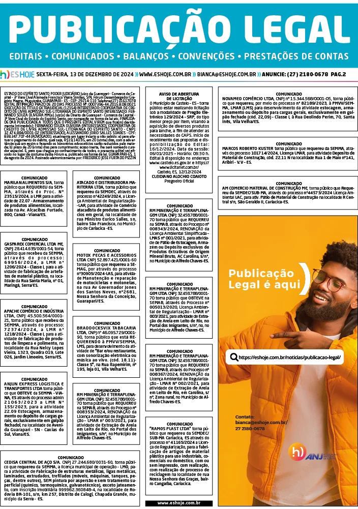 Publicação Legal 13/12/2024
