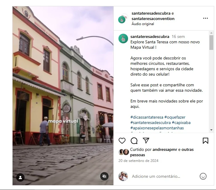 Mapa virtual leva turista ao que há de melhor em Santa Teresa