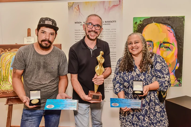 Cerimônia de entrega do Prêmio Molga de Arte 2025, em Vila Velha