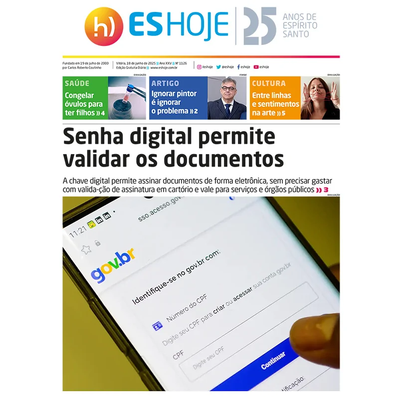 Saiba como fazer assinatura digital no Gov.br - ES HOJE