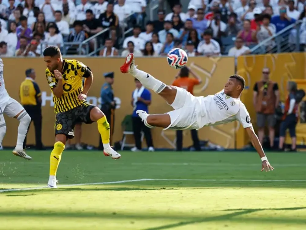 Kylian-Mbappe-of-Real-Madrid-R-scores-during-the-FIFA-Club-World-Cup-2025-quarter-final-match-against-Borussia-Dortmund-on-July-05-2025