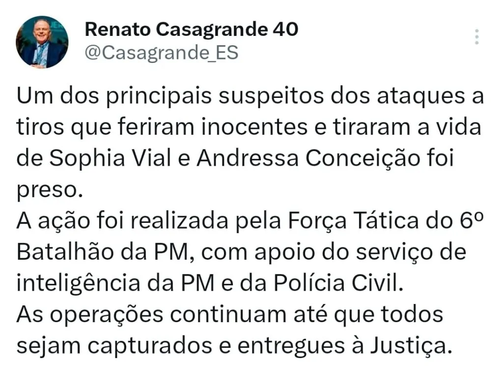 Suspeito de ataque a tiros que matou mulher e adolescente em Vila Velha é preso