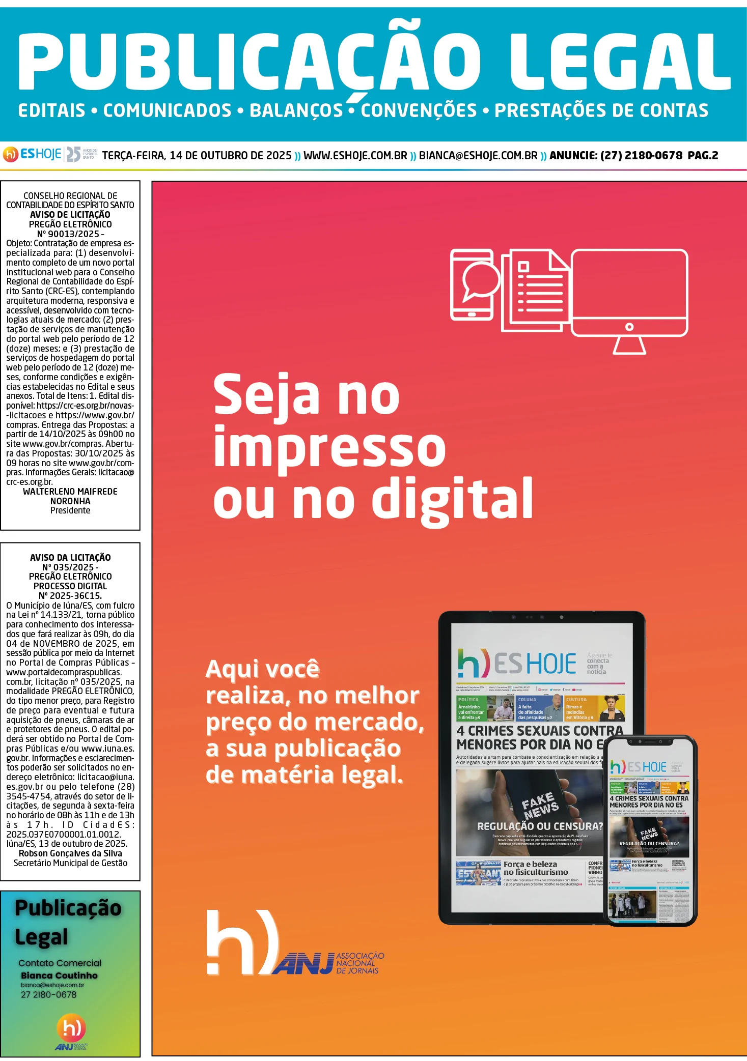Publicação Legal 14/10/2025