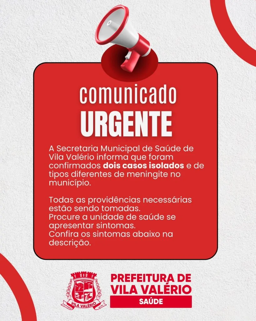 Cidade do ES confirma dois casos de Meningite e faz alerta