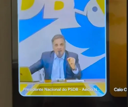 Virtualmente na posse de Arnaldinho ao PSDB-ES, Aécio Neves se despede de Max Filho