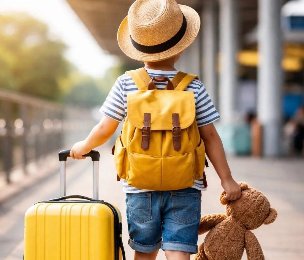 viagem das crianças em férias