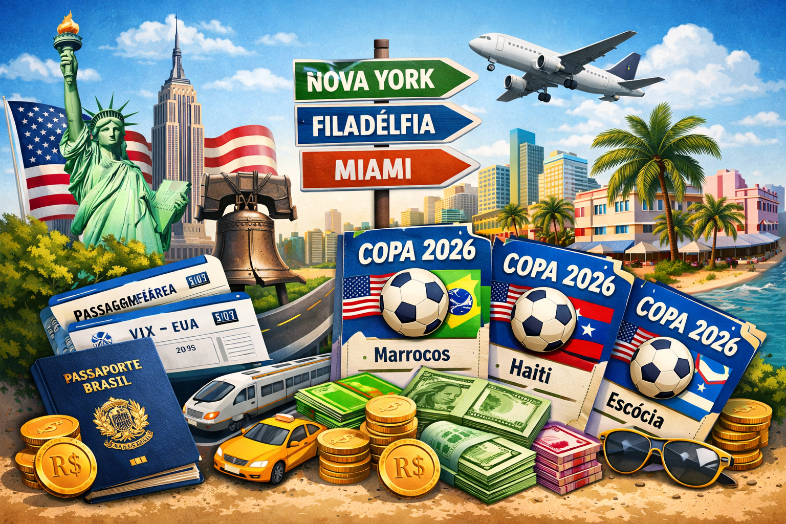 De Vitória aos EUA: quanto custa acompanhar o Brasil na Copa 2026?