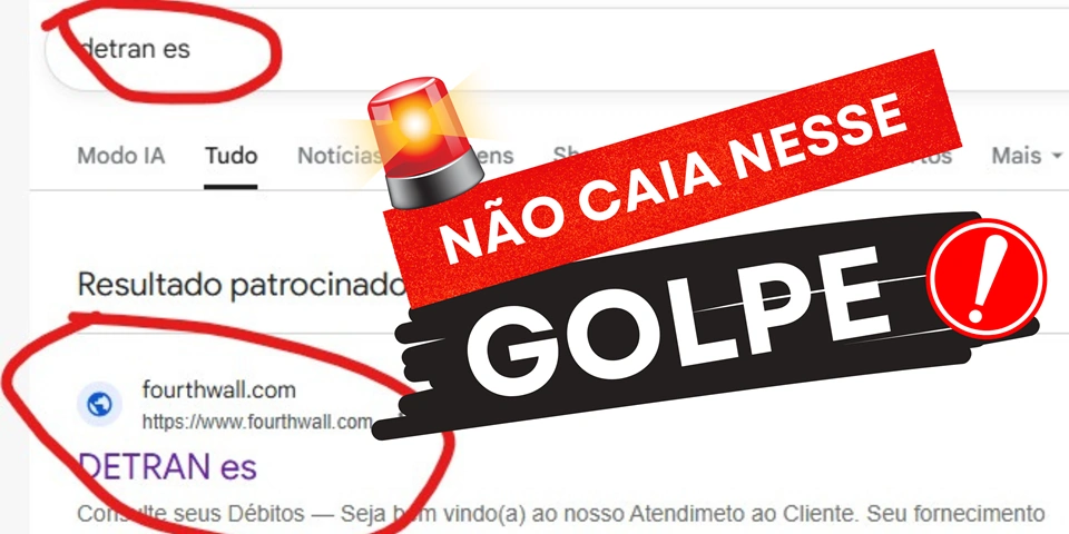 Golpe usa site falso do Detran|ES para gerar boletos fraudulentos