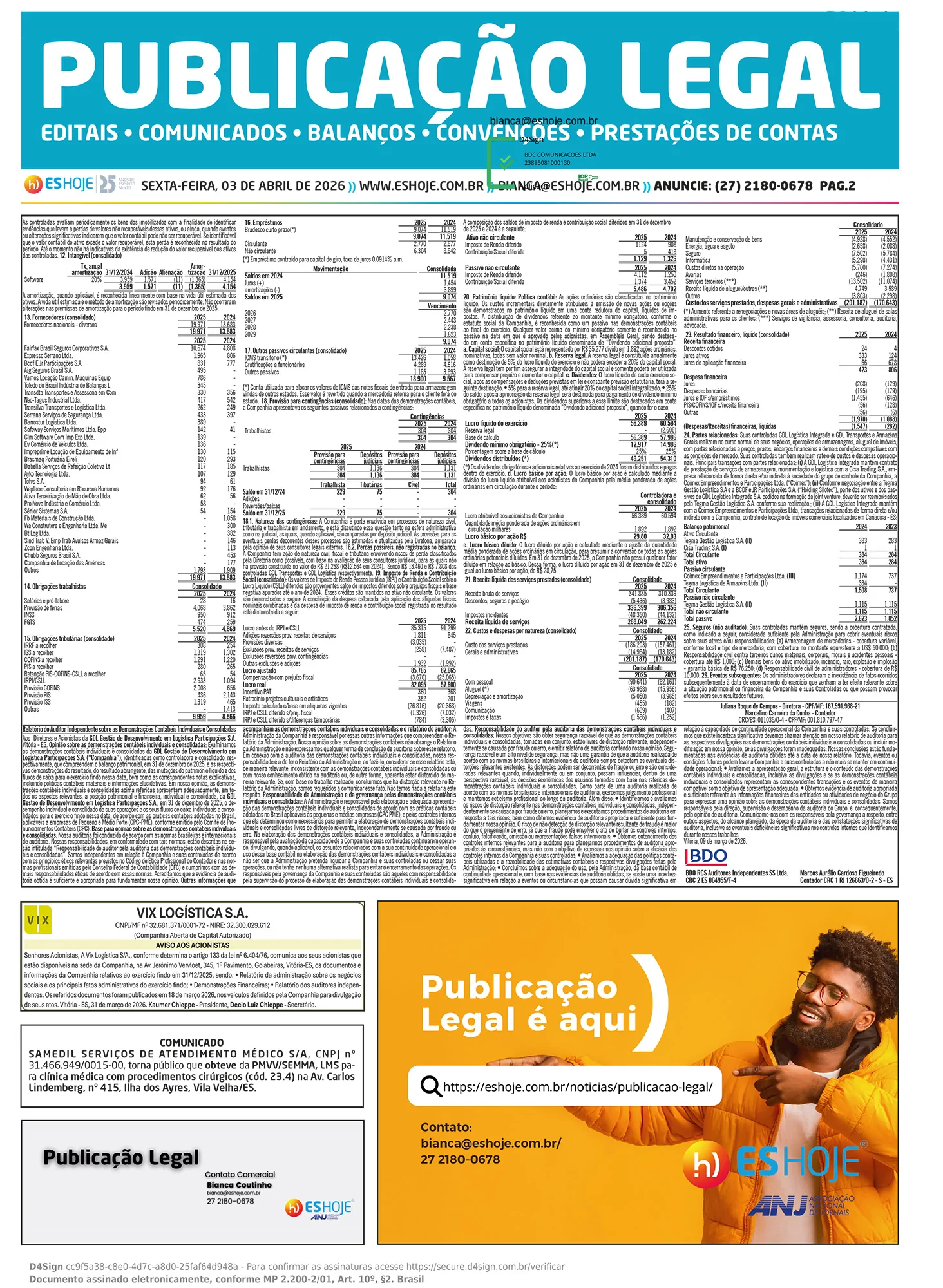 Publicação Legal 03/04/2026