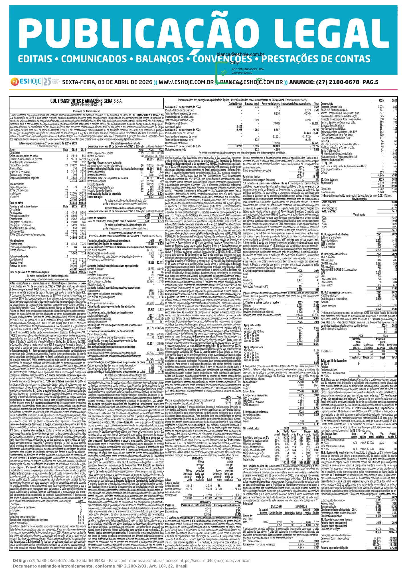 Publicação Legal 03/04/2026