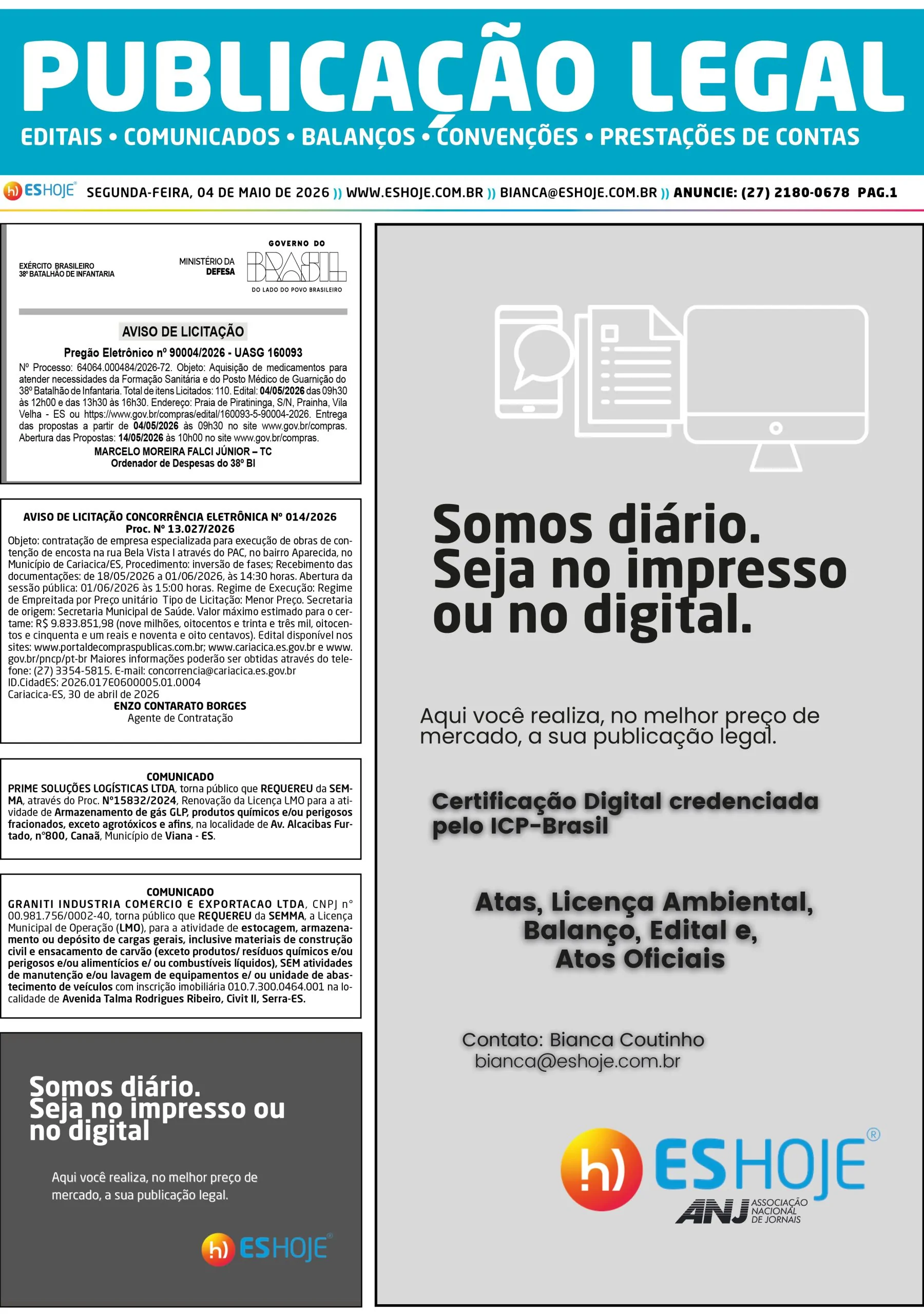 Publicação Legal 04/05/2026