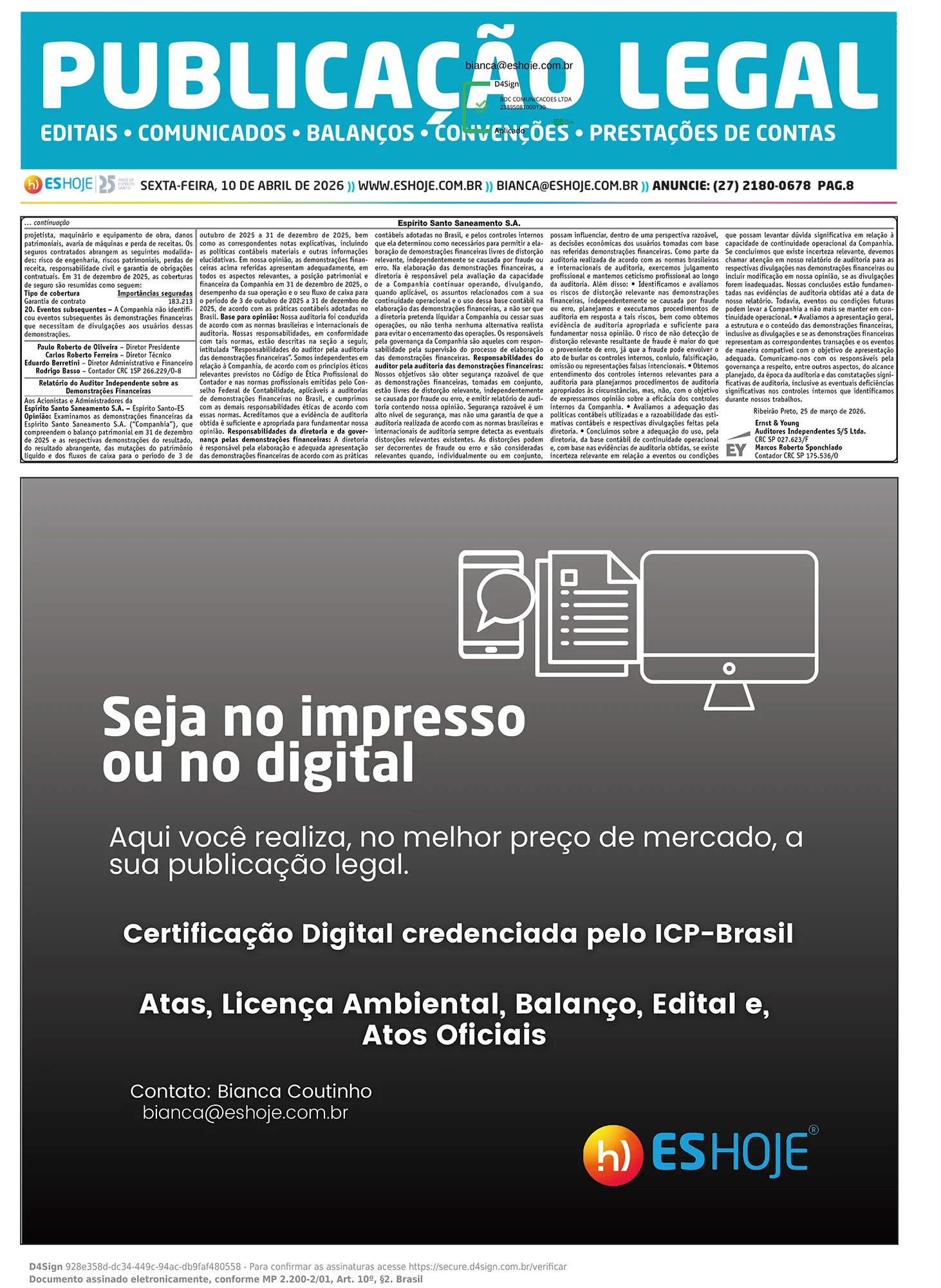 Publicação Legal 10/04/2026