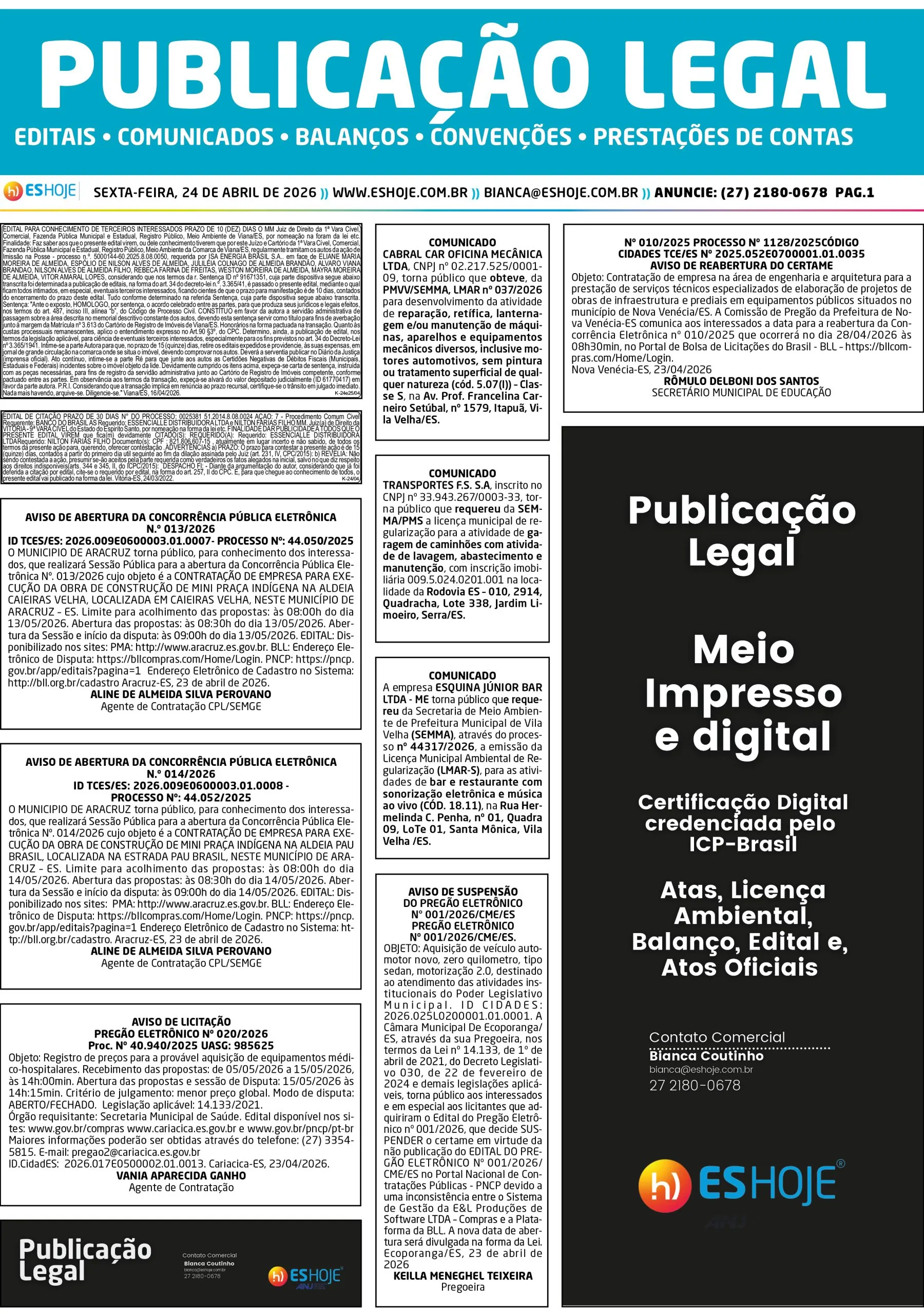 Publicação Legal 24/04/2026
