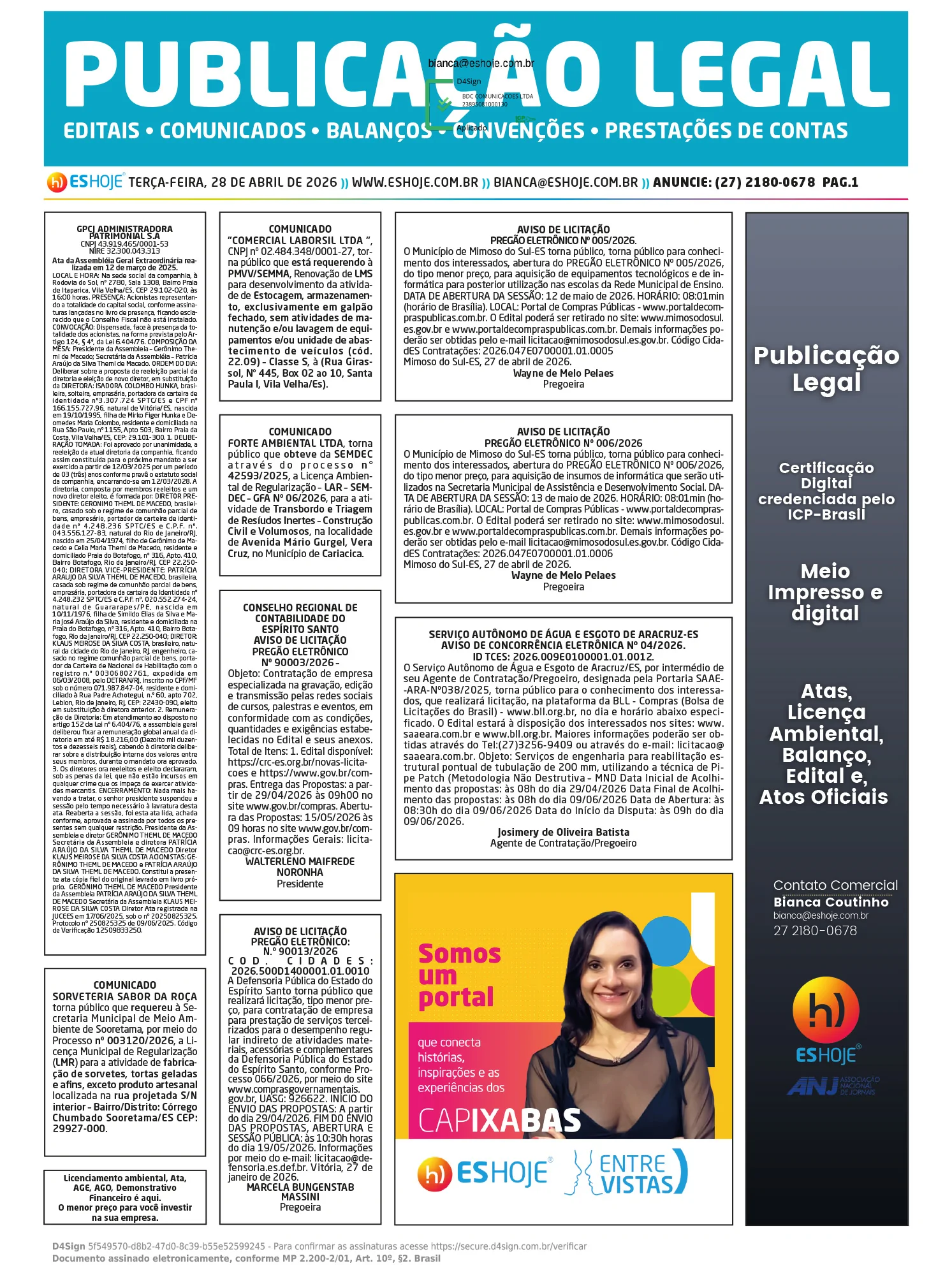 Publicação Legal 28/04/2026