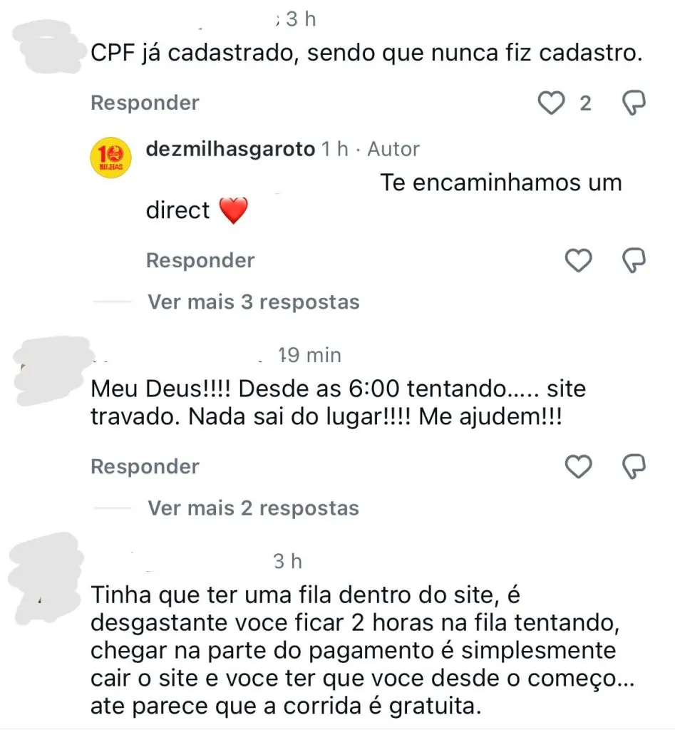 Inscrições para a 35ª Dez Milhas Garoto têm instabilidade e geram reclamações de participantes