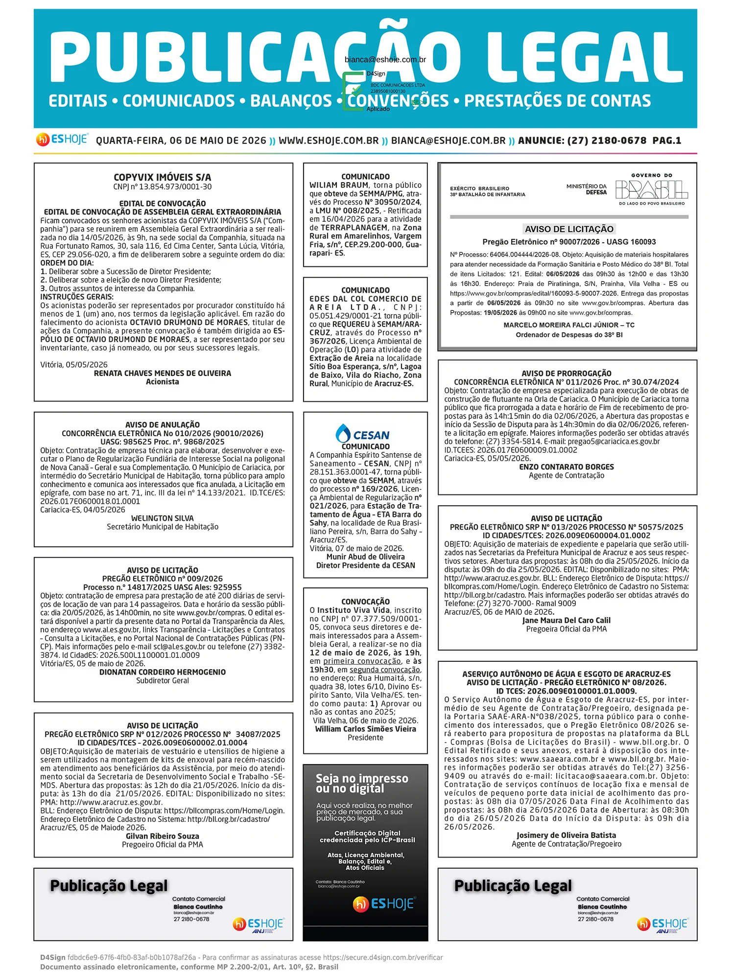 Publicação Legal 06/05/2026