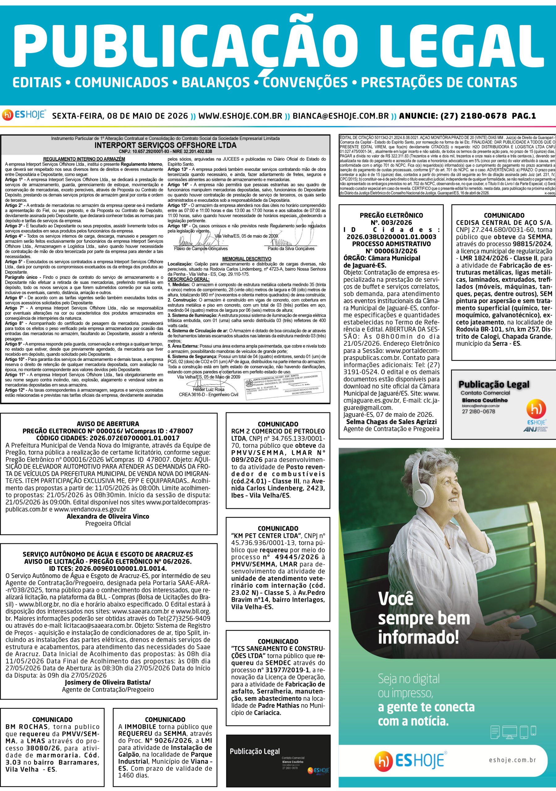 Publicação Legal 08/05/2026