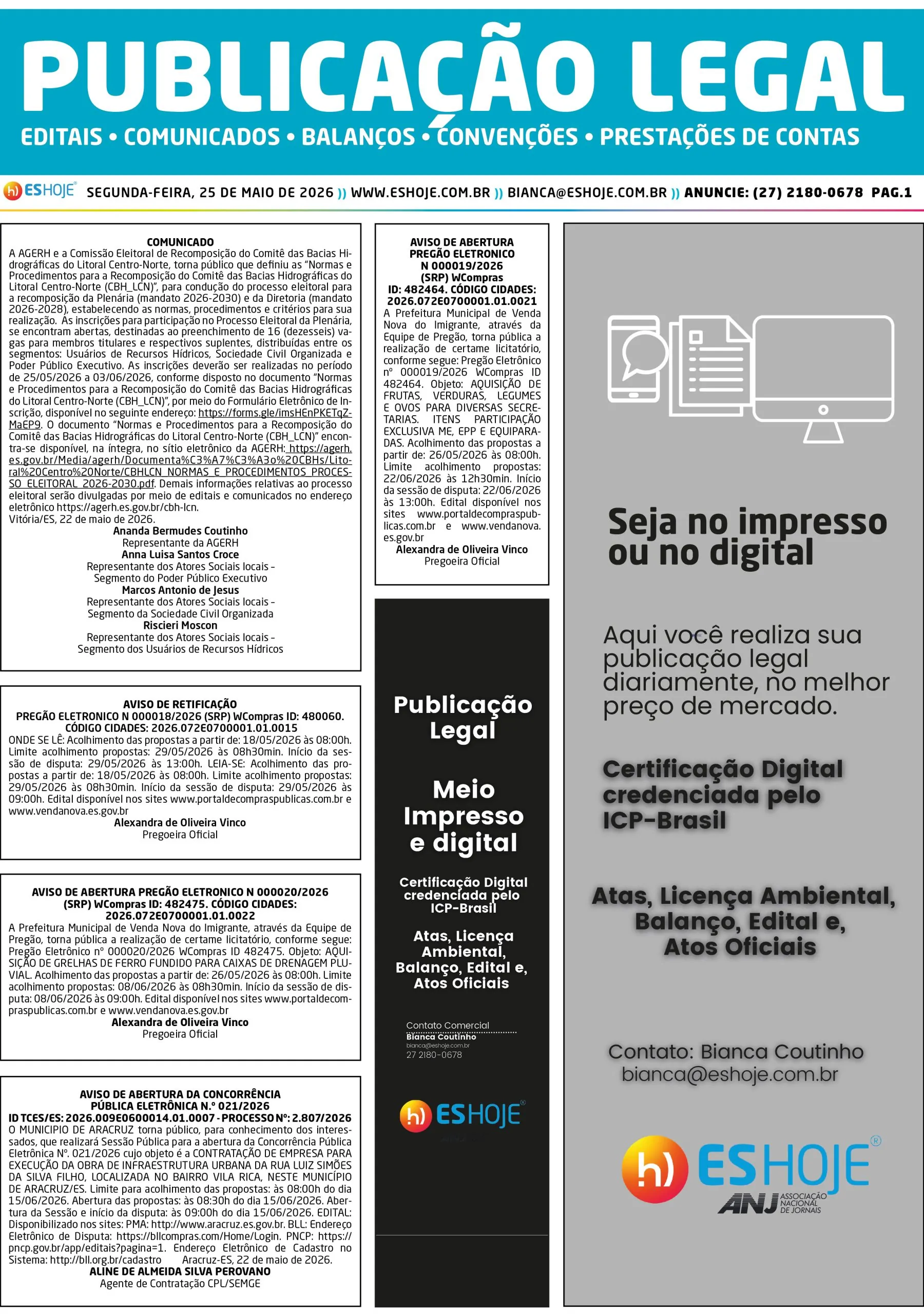 Publicação Legal 25/05/2026