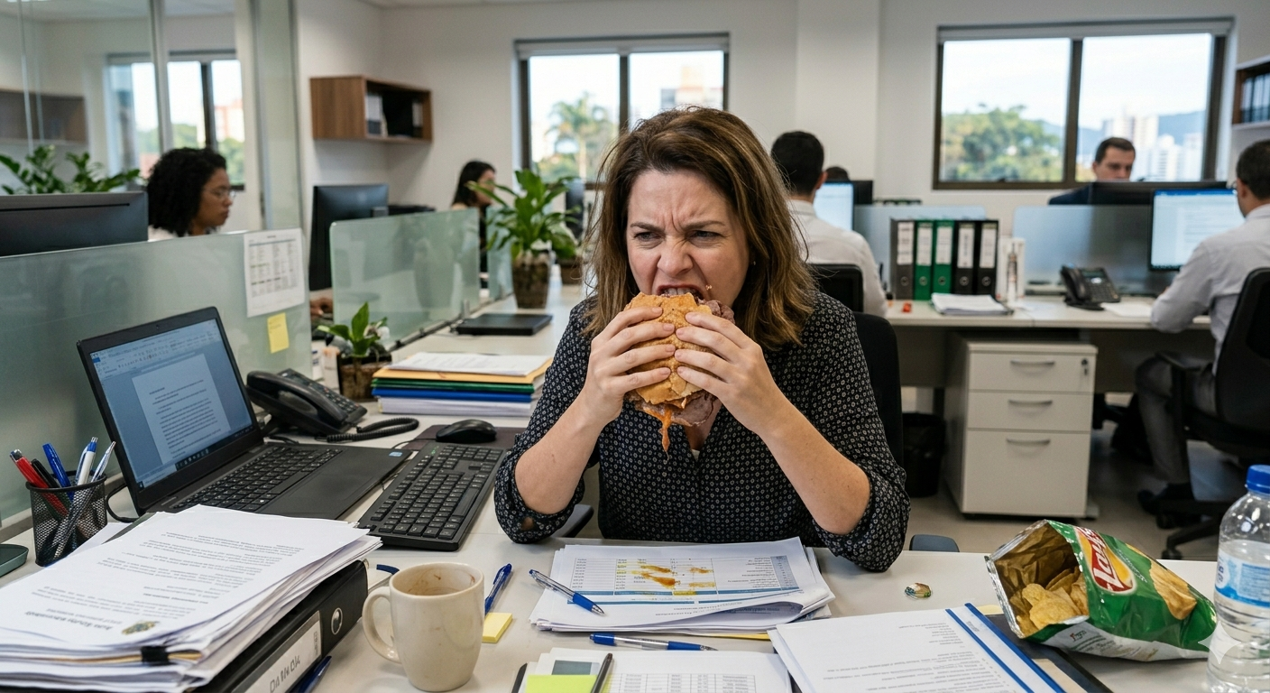 Descontar o estresse na comida? Como a alimentação afeta a saúde mental