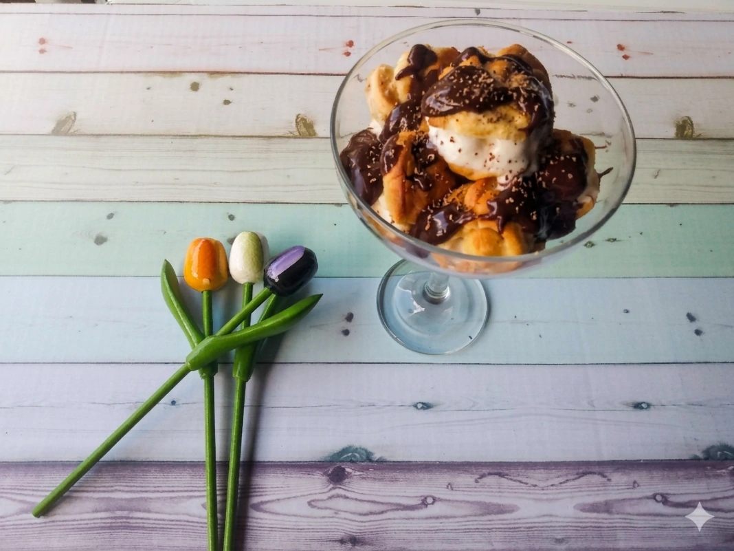 receita sobremesa profiteroles