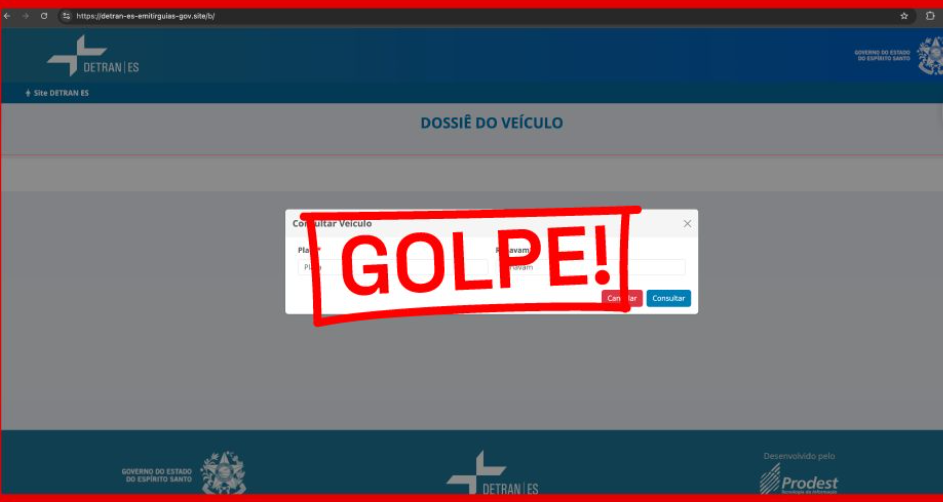 Criminosos criam site falso para aplicar golpe do IPVA no ES; veja como identificar fraude