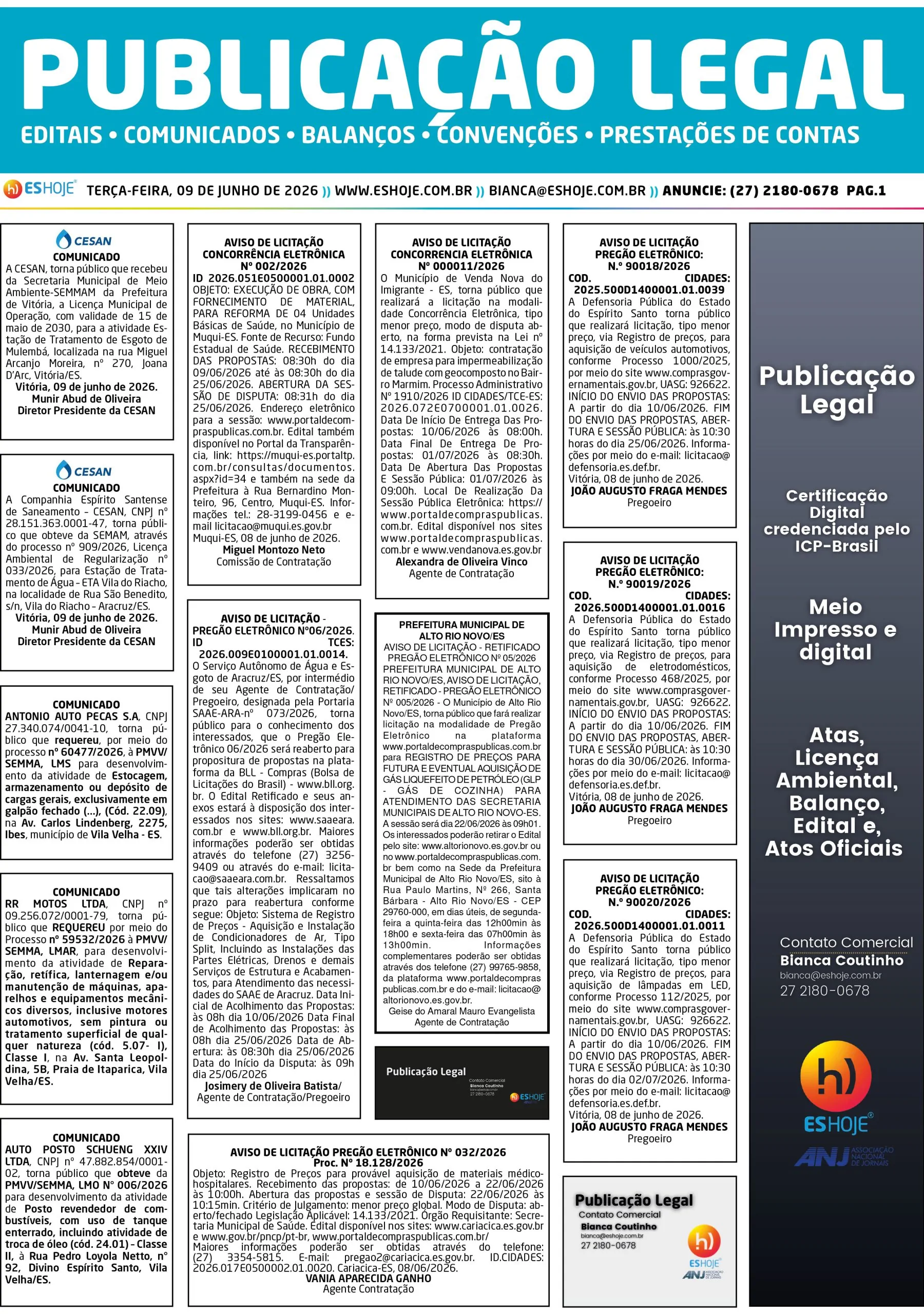 Publicação Legal 09/06/2026