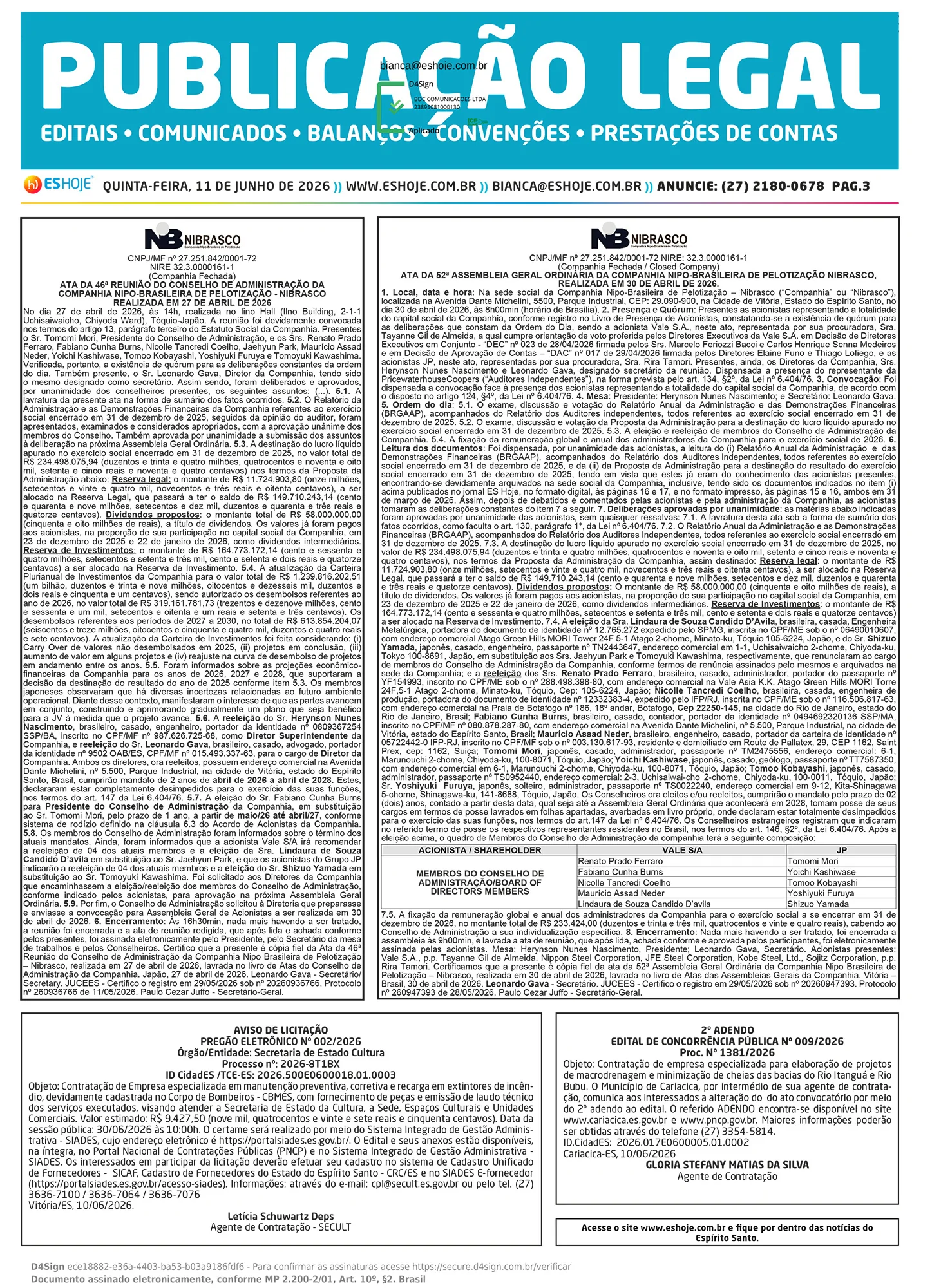 Publicação Legal 11/06/2026
