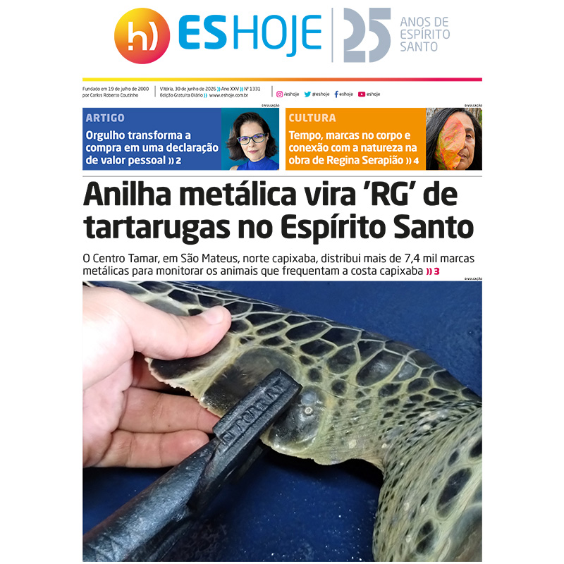 ES Hoje 30/06: Anilha metálica vira ‘RG’ de tartarugas no Espírito Santo