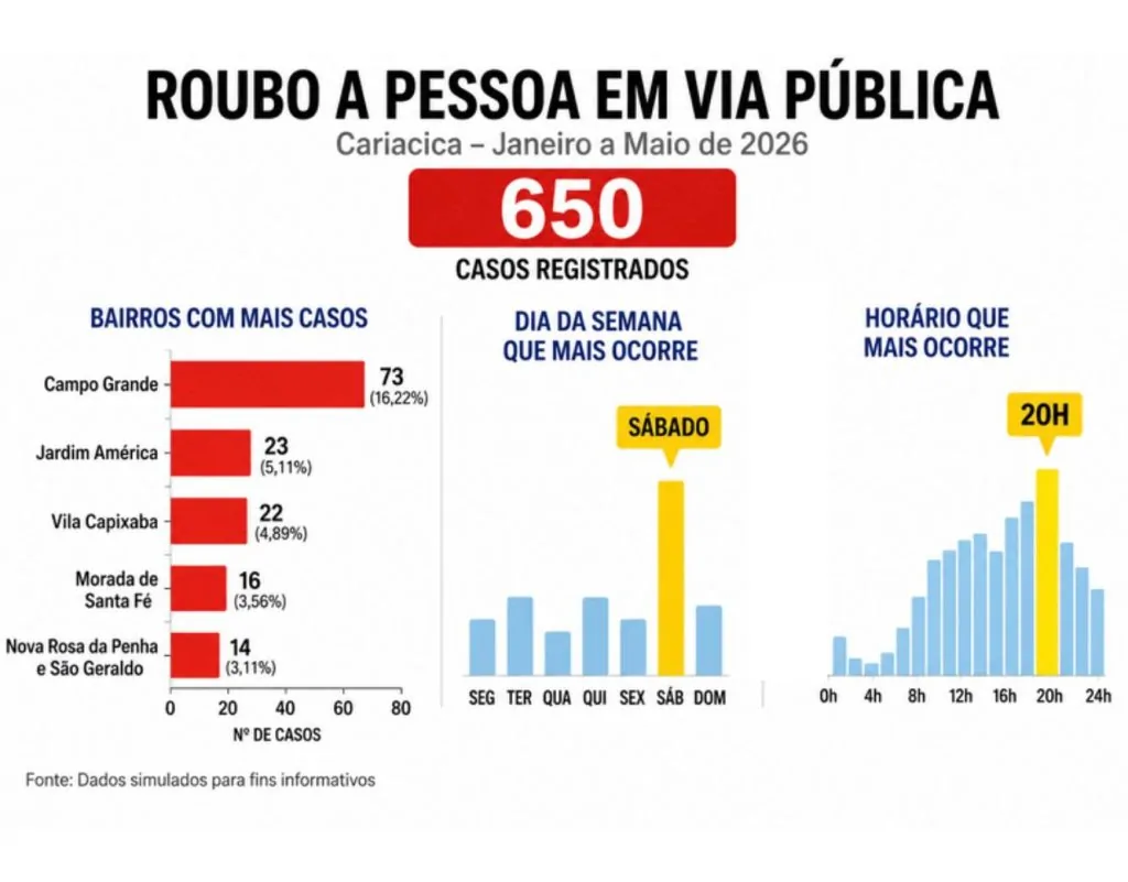 Mapa dos roubos: bairros da Grande Vitória concentram mais de 2,4 mil ocorrências em cinco meses