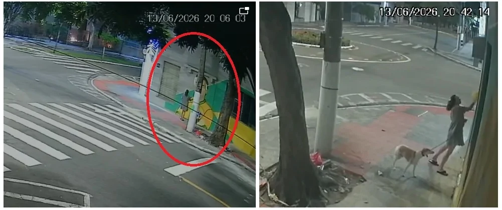 Câmeras flagram vandalismo com fezes contra "Casa Bolsonaro" na Praia do Canto