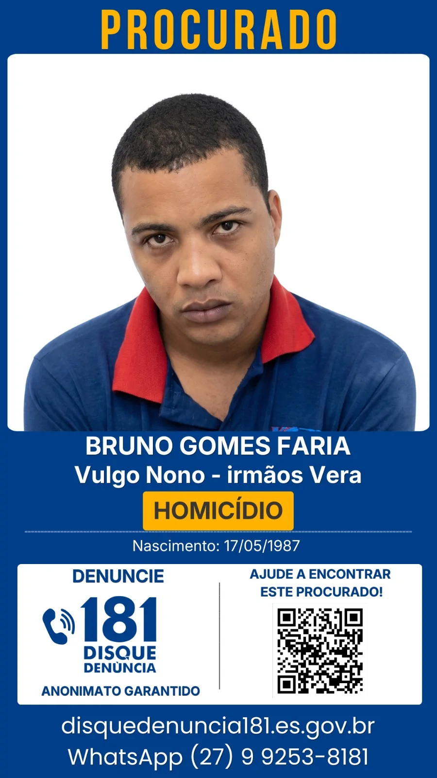 Grande Vitória tem 34 foragidos; veja como denunciar