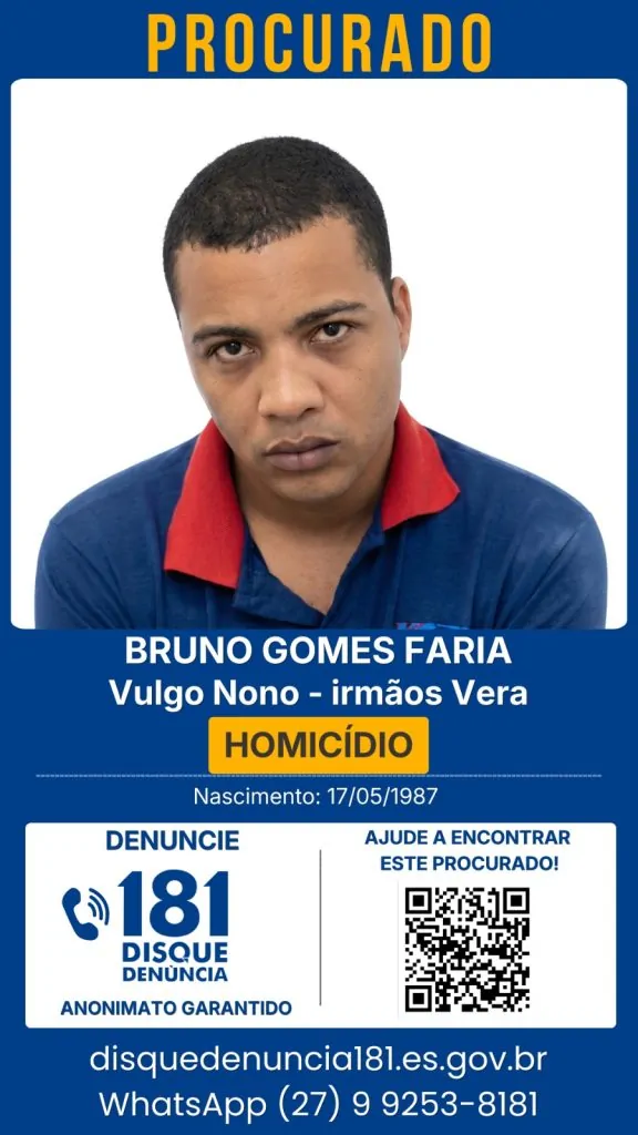 Grande Vitória tem 34 foragidos; veja como denunciar Grande Vitória tem 34 foragidos; veja como denunciar