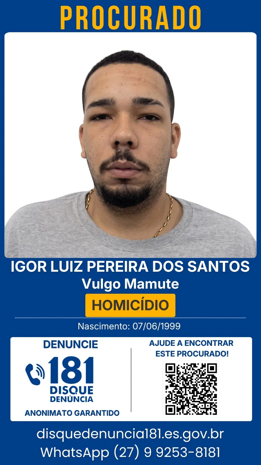 Grande Vitória tem 34 foragidos; veja como denunciar