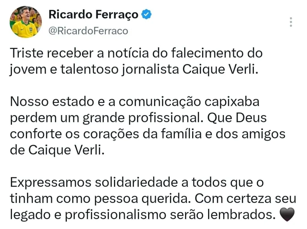 Morre o jornalista Caíque Verli, aos 33 anos